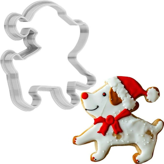 Christmas Dog Cookie Cutter 4 Inch Made in USA by WONDERTORY