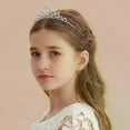 thumbnail image 3 of Children Rhinestone Tiara Princess Hairband for Girls Birthday Access - Girls Hair Accessory, 3 of 4