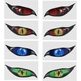 thumbnail image 1 of 4 pares de pegatinas de mal de ojo para coche (rojo, amarillo, azul, verde), pegatinas de PVC para coche, pegatinas reflectantes para decoración de motocicletas y parabrisas, 15 unidades, 1 of 5