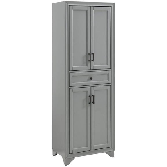 Crosley Furniture Tara Pantry in Distressed Gray