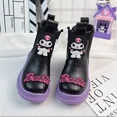 thumbnail image 1 of Botas de felpa de Anime Sanrios Kuromi Hello kittys para niños, botas Martin lindas, botas cortas de PU, zapatos de princesa de dibujos animados, moda Kawaii, 1 of 5