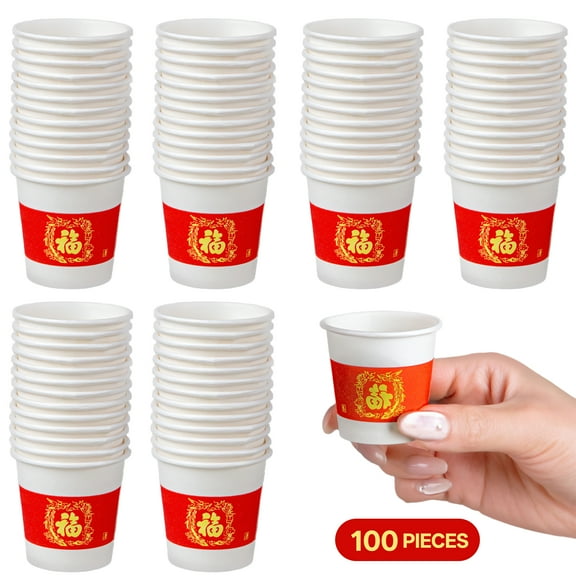 ACDANC 100Pcs Bathroom Cups Mouthwash Cups 3Oz Bathroom Cups,Style4
