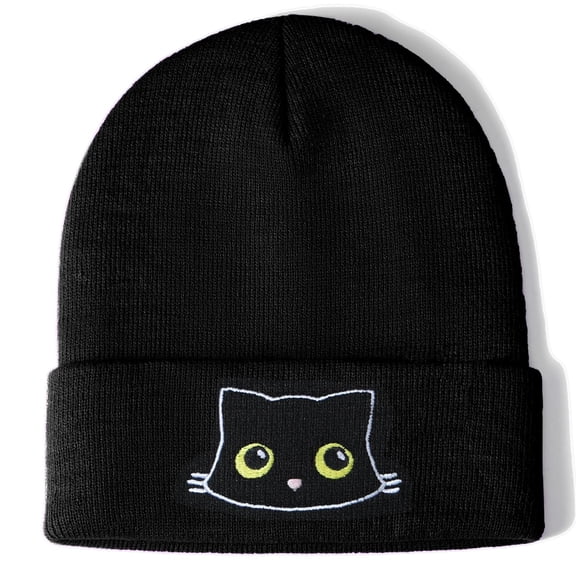 Cat Beanie for Women Girls Cute Knit Hat Cat Lover Gift Christmas Stocking Stuffer