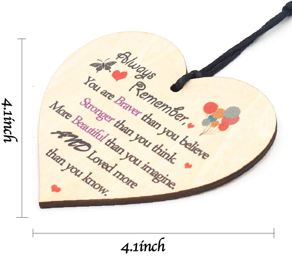 Personalised Plaque Braver than you think Daughter Sister Gift Wooden Plaque