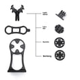thumbnail image 3 of Red Bicycle Computer Mount with Extendable Design, Cat's Eye Light Holder - Universal Fit for Road & Mountain Bikes, Durable Material, Easy Installation, Stylish Bike Accessory, 3 of 6