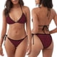 thumbnail image 3 of Balery Maroon Pijama Estampado Bikini de Dos Piezas para Mujer - Conjunto de Bikini Ajustable Sexy y Cómodo para Playa, 3 of 6