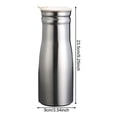 thumbnail image 7 of Stainless Steel Water Jug, 1000ml Latte Art Milk Frothing Cup, Pitcher Jug with Lid, Cream Mug for Coffee Machine, Juice, Home, Office, 7 of 7