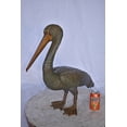 thumbnail image 2 of Nifao Pelican Standing and Looking Down Bronze Statue – Home Decor Sculpture, 20"L x 8"W x 22"H, 2 of 10