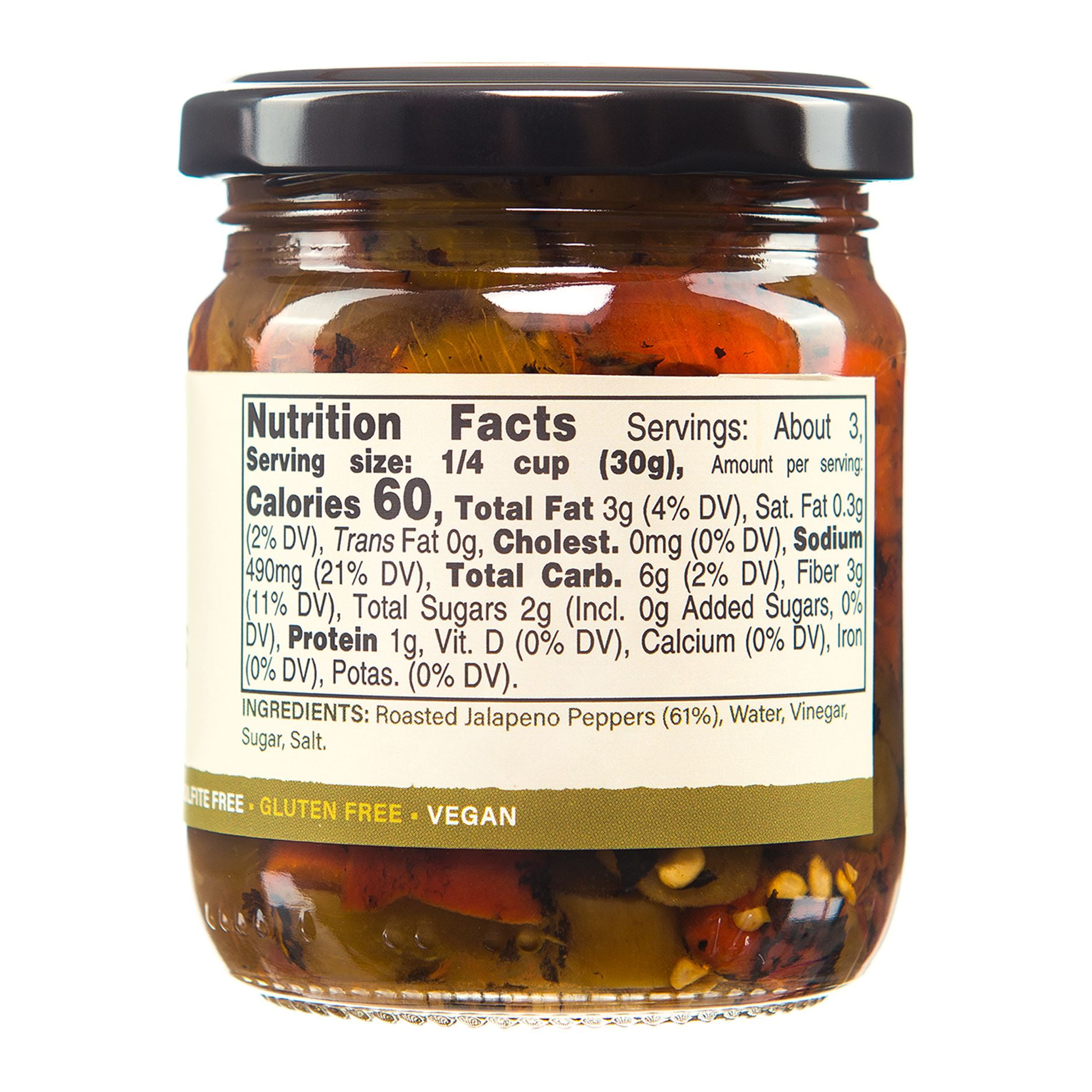 Pickerfresh Roasted Jalapeno Slices, 7 oz Glass Jar, 1 Count