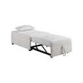 thumbnail image 5 of Miekor Furniture Contemporary White Color Sleeper Sofa Chair Pillow Plush Tufted Seat 1pc Convertible Sofa Sherpa Fabric Couch B5A7211, 5 of 12