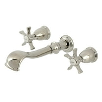 Kingston Brass KS5026NX Hamilton Two-Handle Wall Mount Roman Tub Faucet, Polished Nickel