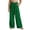 Green, variant on Ticikt Girls Solid Wide Leg Pants, Drawstring Elastic Waist Casual Loose Fit Long Trousers with Side Pockets for Kids,Brown