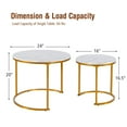 thumbnail image 3 of Costway Ensemble de 2 Tables Basses Gigognes pour Balcon et Salon Tables d'Appoint Rondes Modernes Or, 3 of 10
