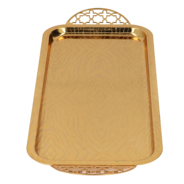 Bandeja Para Servir, Almacenamiento De Artículos Diarios, Bandeja Grande Dorada, Moda Vintage De Lujo Ligera Para Baño