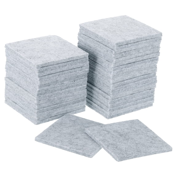 Furniture Pads, 36Pcs 3" - Square Self Adhesive Felt Furniture Pads, Floor Protectors for Furniture Feet Chairs Legs Hardwood Floors (Gray)