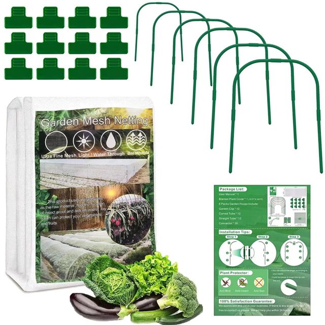 Kit de malla de red para jardín, cubierta vegetal de 10x30 pies (aproximadamente 3x9,1 m)