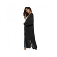 thumbnail image 3 of Women's Full Long Length Cardigan Open Front Knitted Sweater Coat Outwear Jacket, 3 of 3