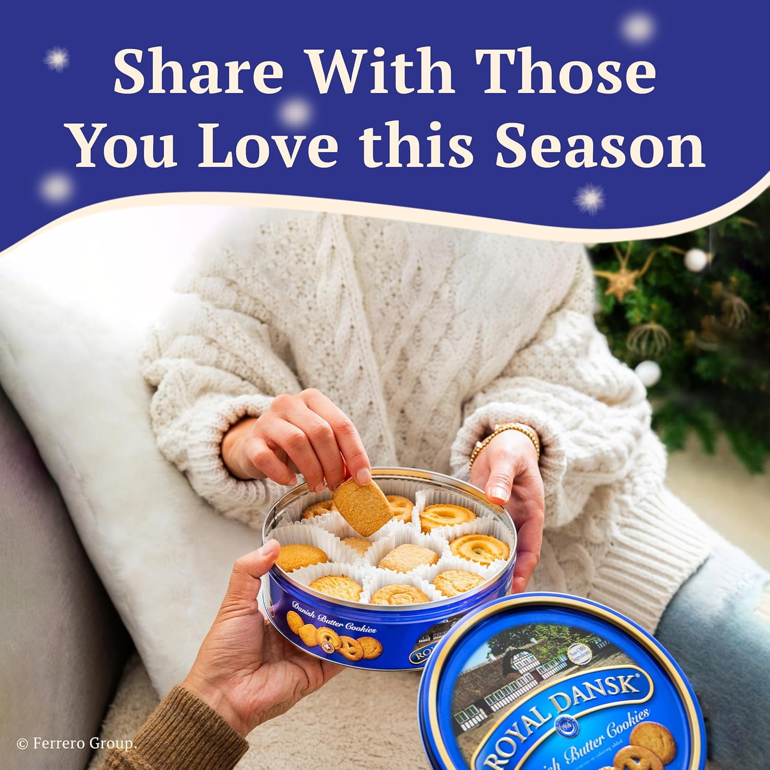 ROYAL DANSK Danish Butter Cookies, 48oz Exclusive Tin, Traditional Assortment, Holiday Gifts, Made with Real Butter, Perfect for Sharing with Recyclable Tin