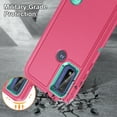 thumbnail image 2 of for Motorola Moto G Pure Case Kickstand Durable 3-Layer Military Grade Protective Cover Hybrid Silicone Heavy Duty Rugged Shockproof Screen Lip Raised Protection Cover,
Rose+Mint, 2 of 8