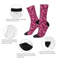 thumbnail image 3 of Yiaed Pink Butterfly Print Great elasticity Crew Socks Sports socks for Men and Women, 3 of 5