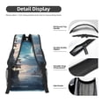 thumbnail image 4 of Honeii Moonlit Sea Sailboat Print Backpack for School,15.6 inch Laptop Back Pack for High School and College Students, Waterproof Computer Bookbag-One Size, 4 of 6