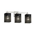 thumbnail image 2 of Justice Design Group Msh-8433-15 Wire Mesh 22" Regency 3 Light Vanity Light - Chrome, 2 of 2