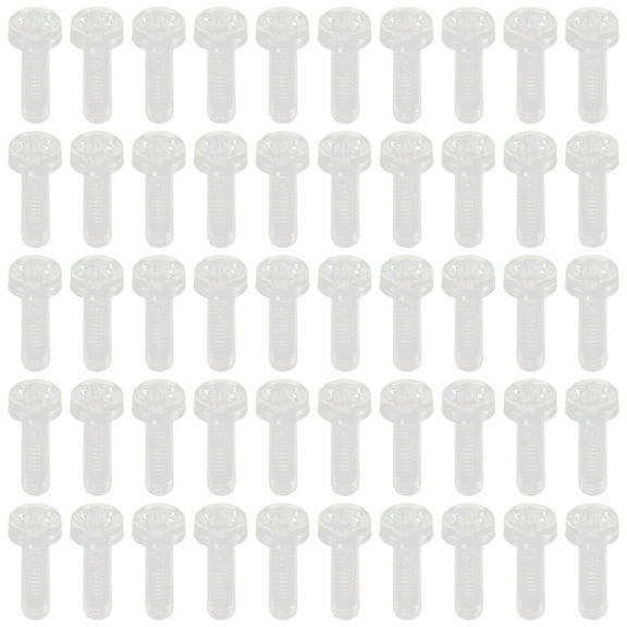 WSTEER 50pcs Plastic Screws Round Head Cross Screws Transparent Screws for Furniture DIY