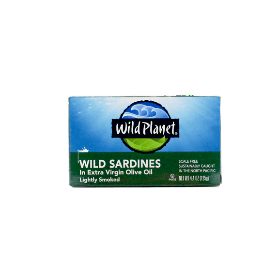 Wild Planet Wild Sardines in Extra Virgin Olive Oil, Lightly Smoked, 4.4 oz Can