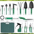 thumbnail image 2 of Garden Tools Set, 13pieces Gardening Tools With Green , Ergonomic Handle Trowel Rake Weeder Pruner Shears Sprayer, Garden Hand Tools With Carrying Cas, 2 of 5