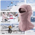 thumbnail image 5 of CxhicLuv Ski Masks, Winter Windproof Balaclavas, Warm Cotton, Multifunctional, Full Coverage – Ideal for Skiing, Outdoor Activities 13.8×19.7 Inch for Men, Women, Pink, 5 of 7
