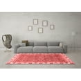 thumbnail image 3 of Ahgly Company Indoor Square Abstract Red Modern Area Rugs, 4' Square, 3 of 4
