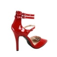 thumbnail image 2 of Young-6 Women's Pointy Toe Ankle Strap Zipper Stiletto Pumps Shoes, 2 of 2