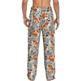 thumbnail image 3 of Picia Vintage Blue Fox Family A Mens Soft Woven Cotton Elastic Waistband Sleep Pajama Pant Lounge Sleep Pant With Pockets And Drawstring-Large, 3 of 9