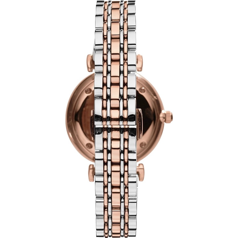 Emporio Armani Women's Retro Two-Tone Watch, Mother of Pearl Dial