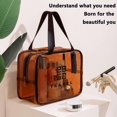 thumbnail image 5 of Bolso de hombro transparente y neceser transparente, neceser de café, bolso de mano, neceser transparente, neceser impermeable, bolso de mano (marrón, 5 of 5