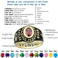 thumbnail image 2 of Ccjcinata Fully Personalized Customized class rings Sterling Silver Women's High School Class Rings and College Class Ring – Classic Collection (Sterling Silver - Gold Plated), 2 of 10