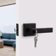 thumbnail image 2 of Door Handle With Lock And Key, Chrome Door Handle Set, External Door Handle Lock, Bedroom Door Lock, 1 Pack, 2 of 4