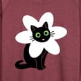 thumbnail image 3 of Instant Message - Derpy Flower Cat - Women's Lightweight French Terry Long Sleeve Shirt, 3 of 6
