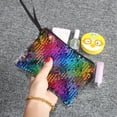 thumbnail image 3 of 1 Pce Porte-Monnaie à Paillettes Coloré Mode Mini Sac Cosmétique Élégant Portefeuille, 3 of 7