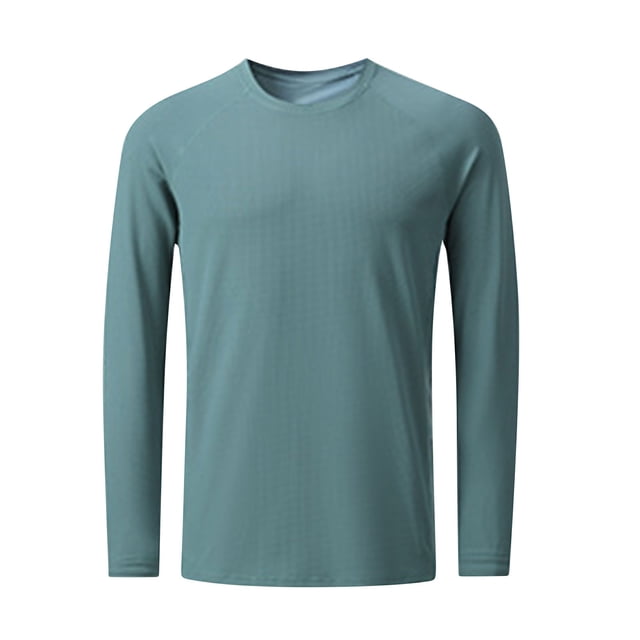 Birdeem Mens Summer Solid Color Lightweight Breathable and Solid Color Long Sleeved