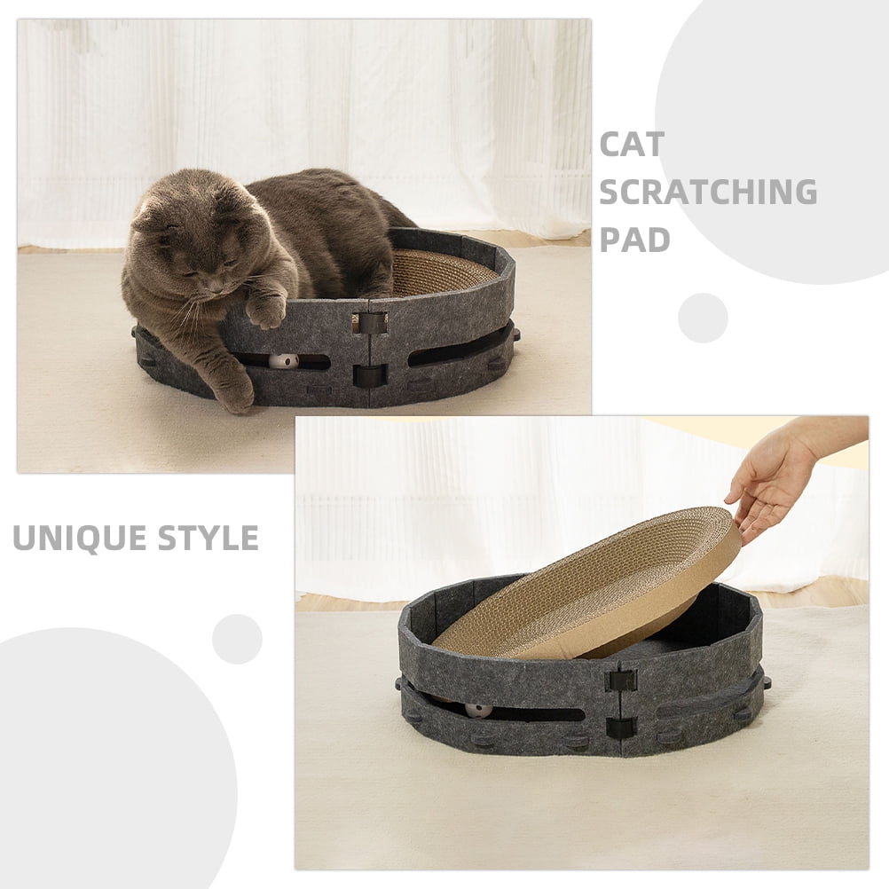 IMIKEYA Dark Grey Cat Scratching Mat and Comfortable Resting Pad for Cats Household Pet Accessory