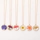 thumbnail image 4 of Collar con colgante de flores secas, collar de girasol de resina para mujeres y niñas MFZFUKR BST3006972-1, 4 of 5