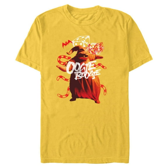Tim Burton’s The Nightmare Before Christmas Oogie Boogie - Short Sleeve Blended T-Shirt for Adults - Customized-Yellow