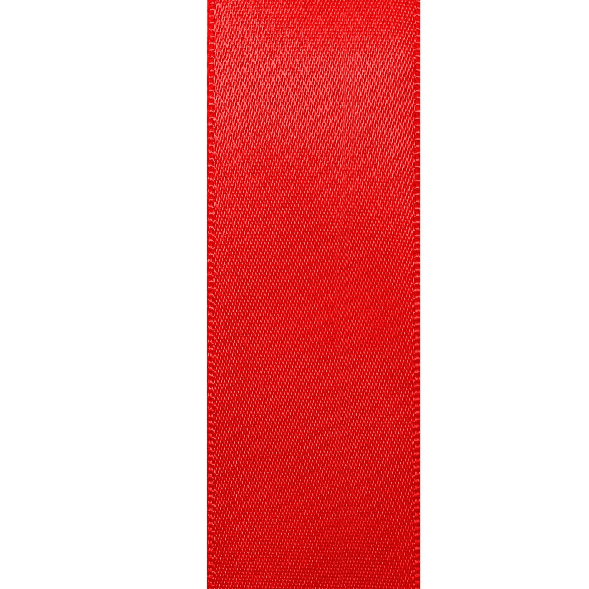 GWEN STUDIOS Christmas Red Polyester Double Face Satin Ribbon, 150' x 2.5"