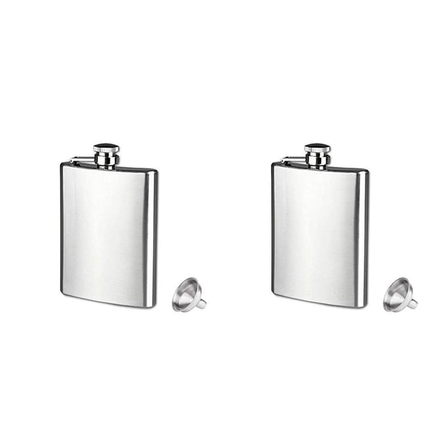 Advancent 6 8 10 18 oz Frasco de cadera Acero inoxidable/Oro/Cuero Bolsillo Beber Whisky Frascos Type1 NO1