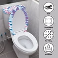 thumbnail image 3 of HELLHERO Tie-Dye Patterns Bathroom Set Toilet Bowl Cover 2-Piece Durable Merry Christmas for Hotel, Elastic Bottom, 3 of 8