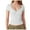 Z-White876, variant on JIAYUE Women's T-Shirts Sexy Front V Neck Double Lined Short Sleeve Solid Color Slim Fit Crop Tee Classic Female Tops