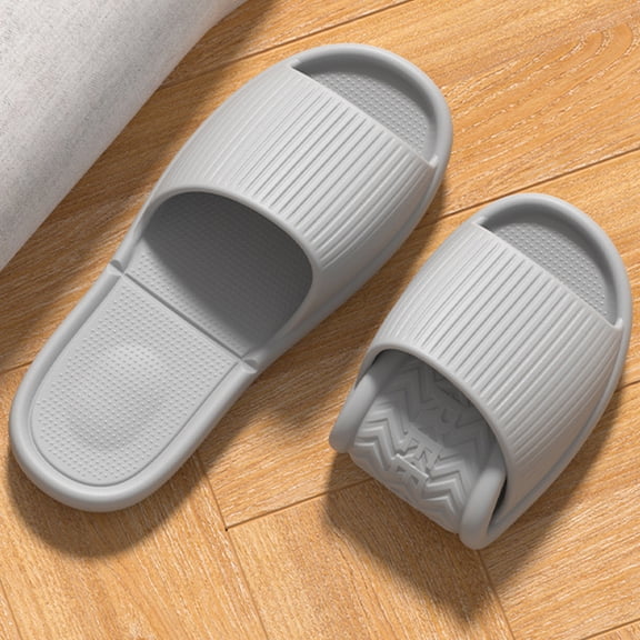 EVA Slippers Shower Shoes Women Lightweight Quick-Dry Non-Slip Foldable Portable Packable Open-Toe Bathroom Slides for Women Men Hotel Spa Dorm Beach Pool Outdoor Travel,Gray 44(US-9.5)