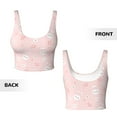 thumbnail image 5 of Fotbe Cute Bunny Pattern Womens' Sports Bra Longline Wirefree Padded with Medium Support Sports Moisture-Wicking Workou Vest,Tank Top-X-Large, 5 of 7