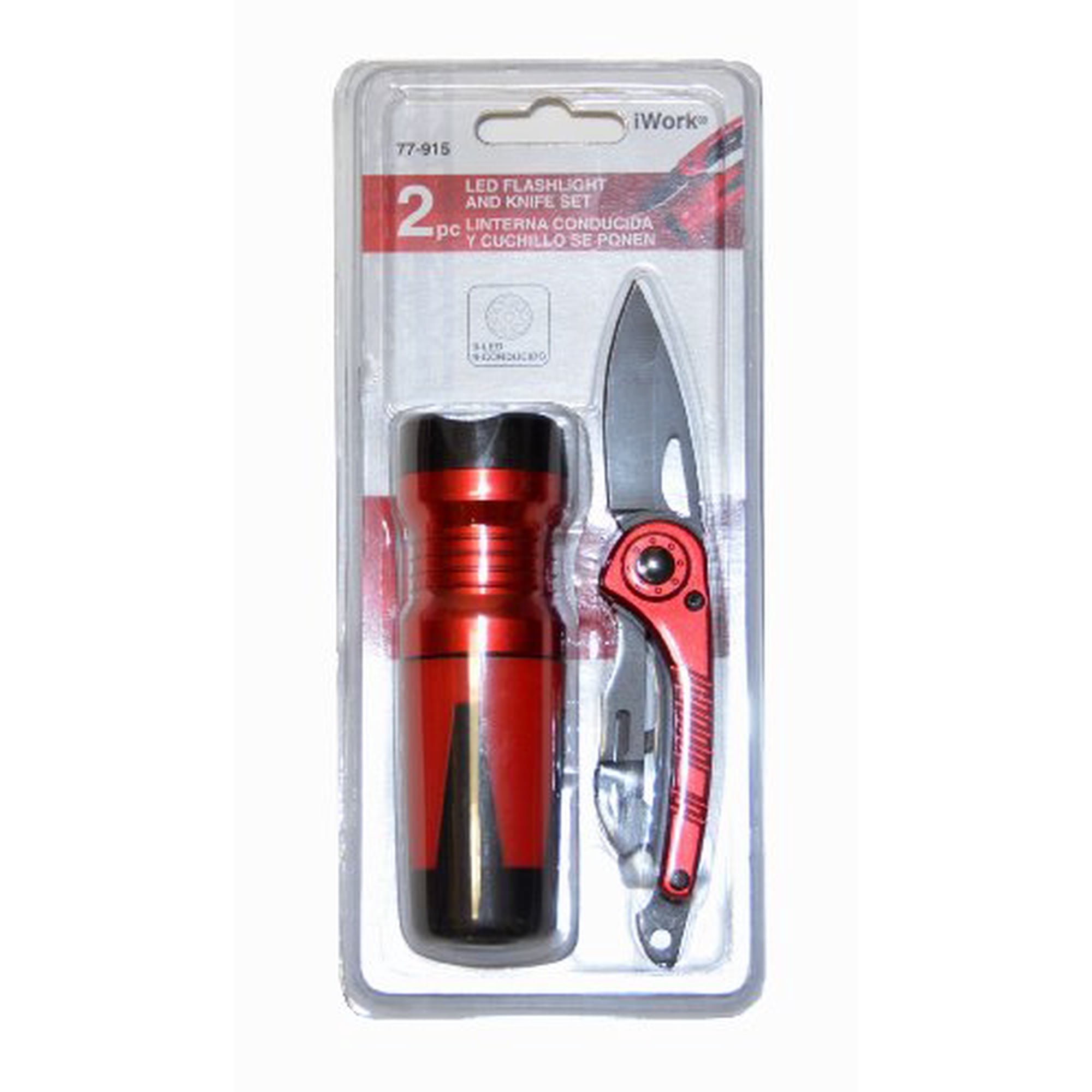 Olympia Tools 77-915 iWorks 2PC LED Flashlight and Folding Knife Set